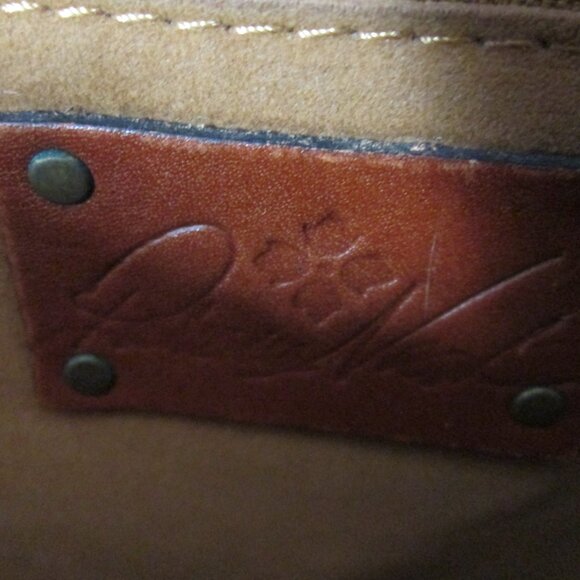 Patricia Nash Brown Leather Crossbody Satchel Top Handle Bag - Picture 6 of 6